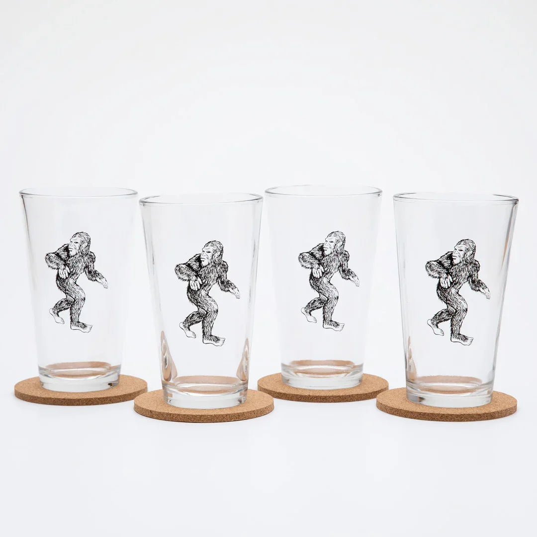 Sasquatch Pint Glass - 16oz Beer Glass - Made in the US - Counter Couture