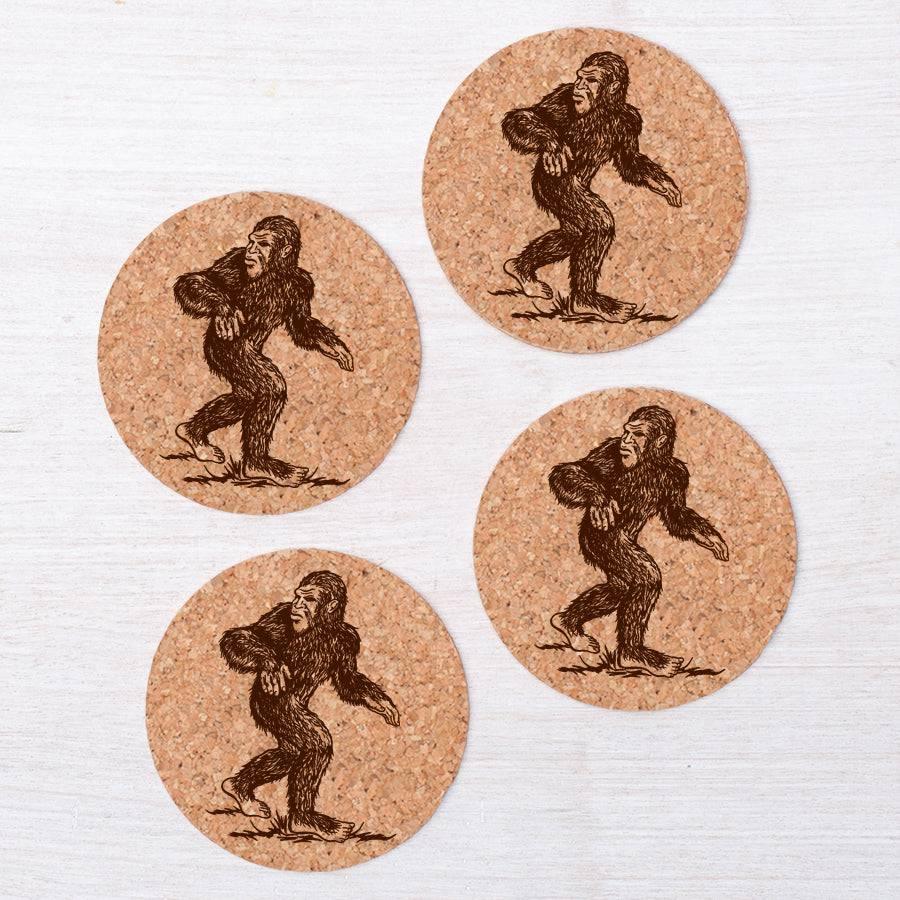 Sasquatch Coaster - Bigfoot Coaster - Hand-Printed - Eco-Friendly - Counter Couture