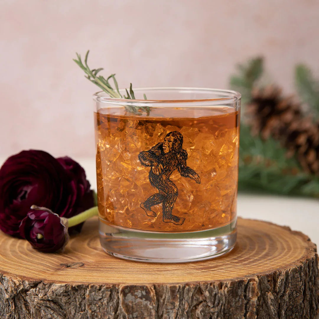 Sasquatch Rocks Glass - 11oz Whiskey Glass - 100% Lead Free - Counter Couture
