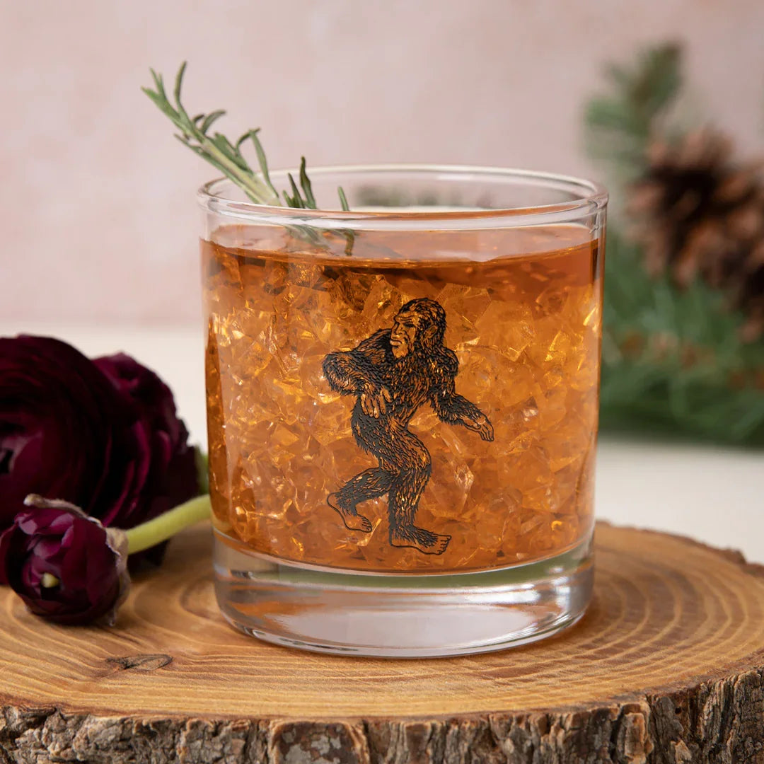 Sasquatch Rocks Glass - 11oz Whiskey Glass - 100% Lead Free - Counter Couture