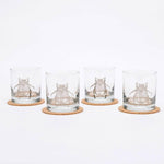 Scarab Beetle Rocks Glass - Platinum Silver Whiskey Glass - Counter Couture
