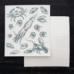 Seafood Swedish Dish Cloth - Eco-Friendly & Biodegradable - Counter Couture