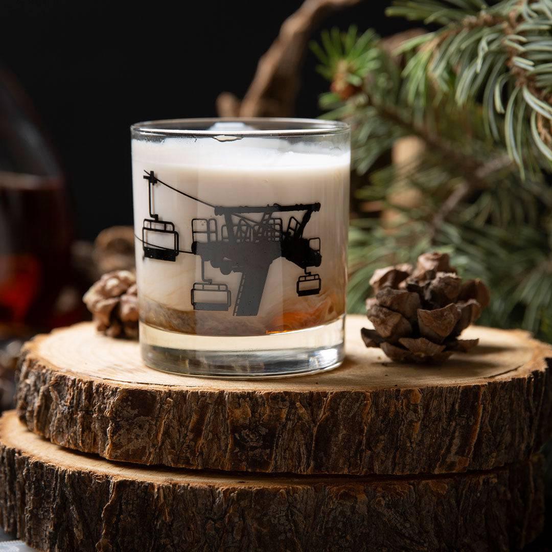 Ski Lift Rocks Glass - 11oz Whiskey Glass - 100% Lead Free - Counter Couture