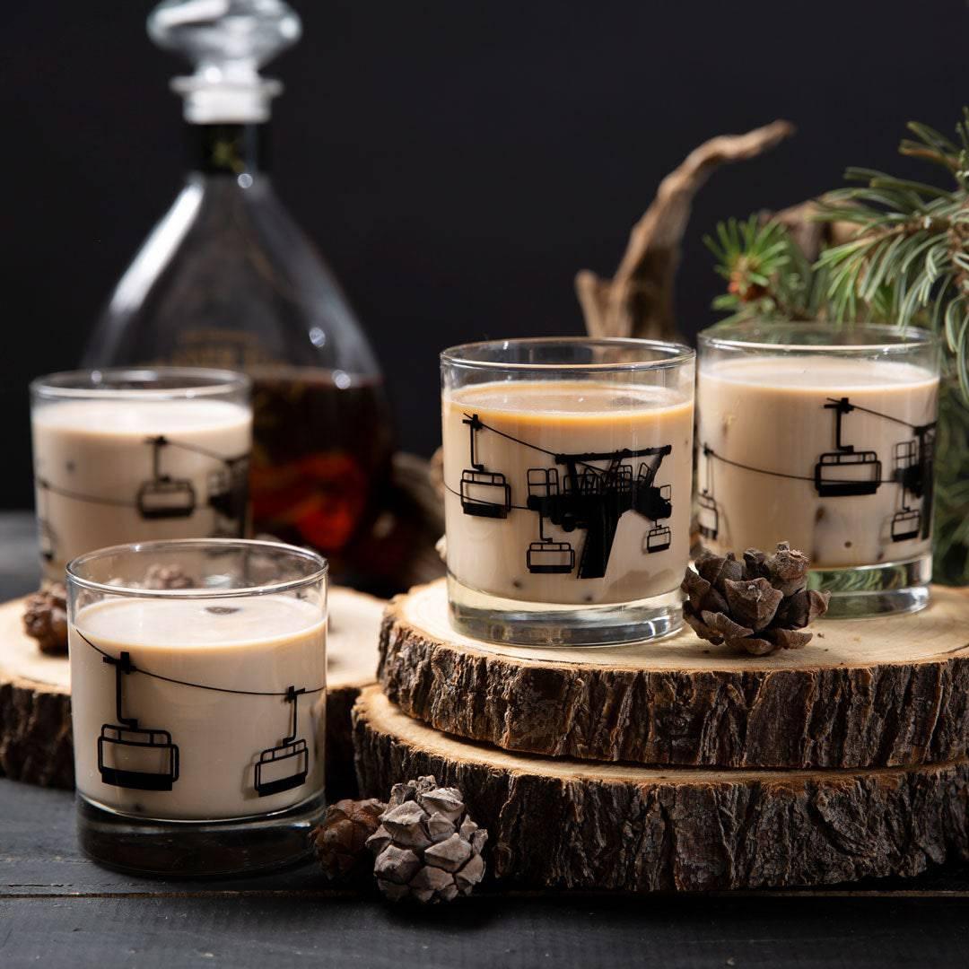 Ski Lift Rocks Glass - 11oz Whiskey Glass - 100% Lead Free - Counter Couture
