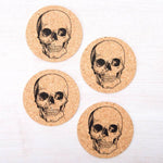 Skull Cork Coaster - Hand-Printed - Eco-Friendly - Locally Made - Counter Couture