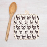 Skull Potholder - Unique 8” x 8” Heat Resistant Kitchen Accessory, Machine Washable - Counter Couture