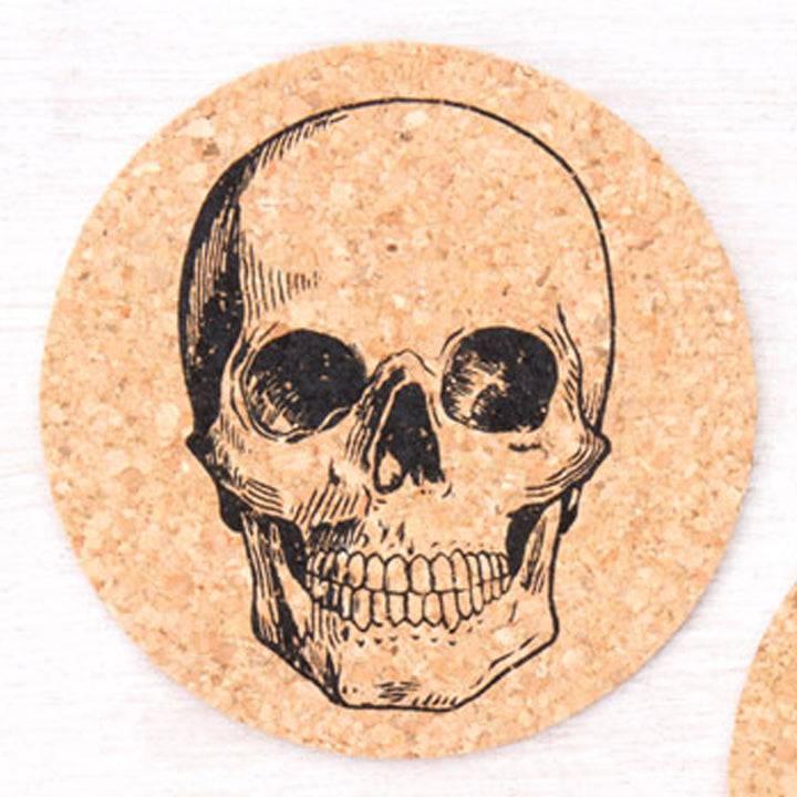 Skull Cork Coaster - Hand-Printed - Eco-Friendly - Locally Made - Counter Couture