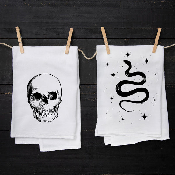 Snake and Skull Tea Towel Set