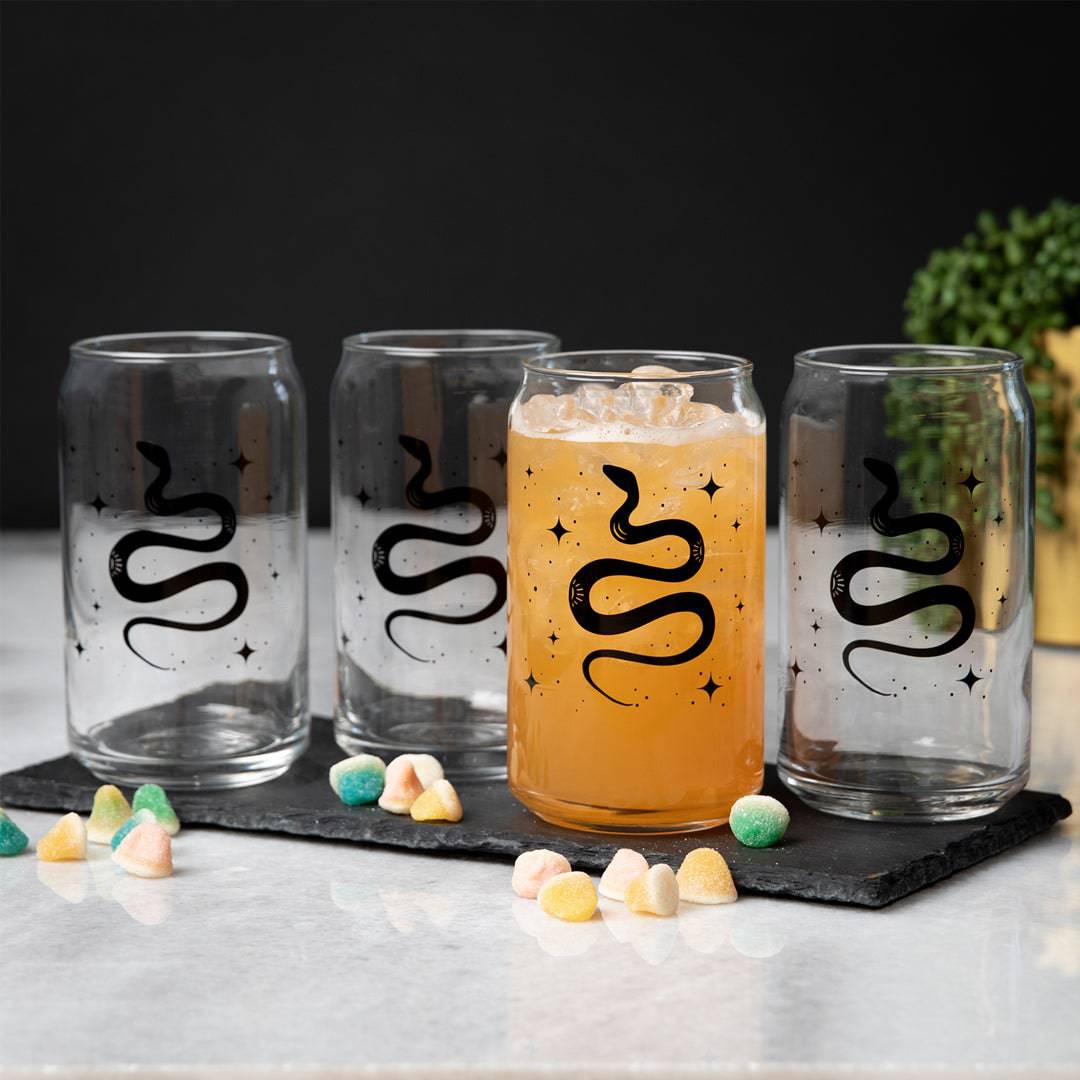 Snake Pint Can Glasses Set of 4 - Counter Couture