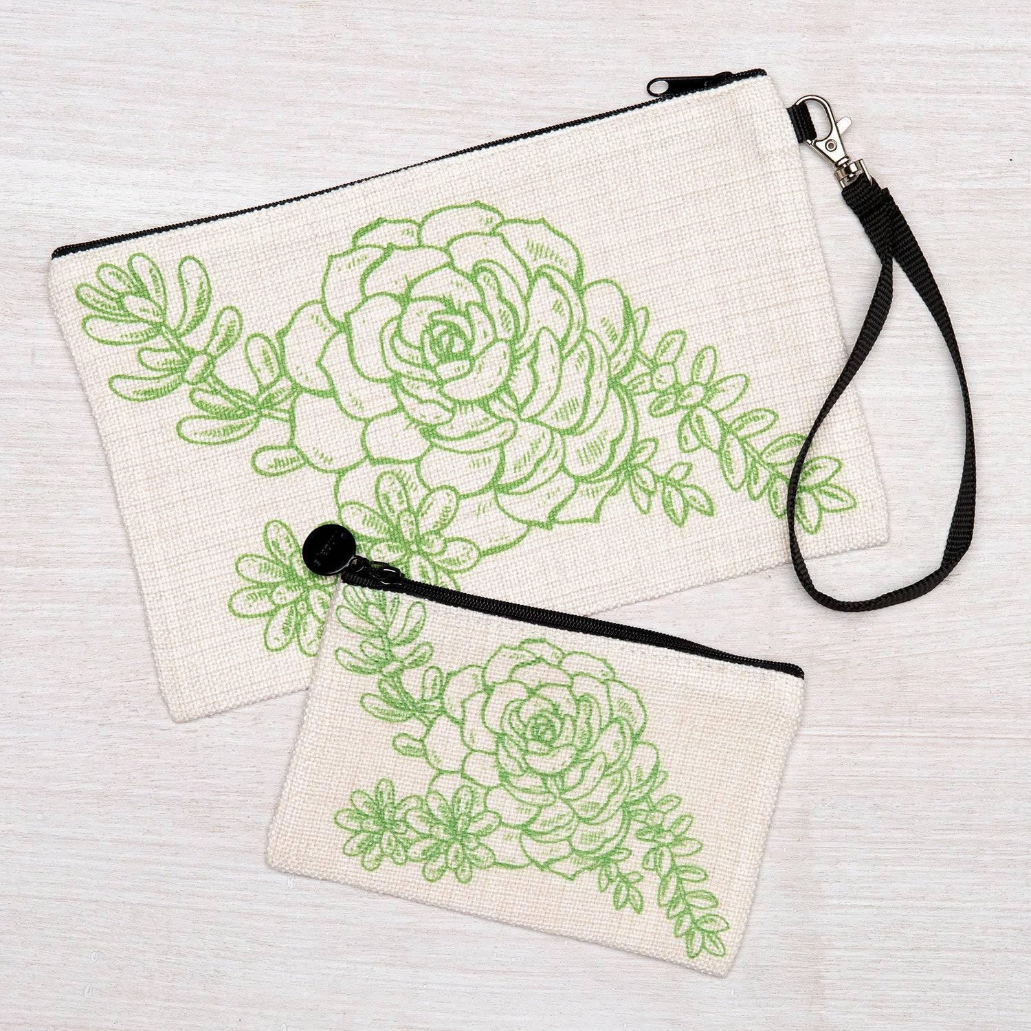 Succulent Zipper Pouch - Counter Couture