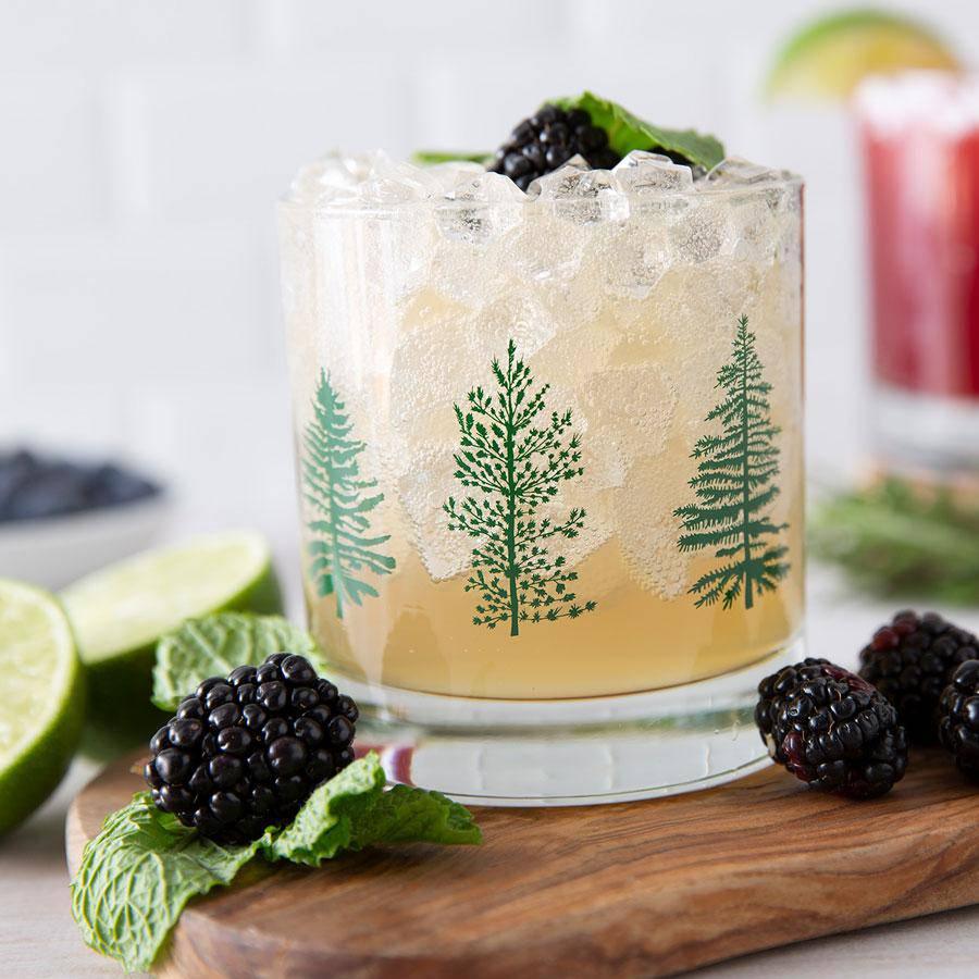 Trees Rocks Glass - 11oz Whiskey Glass - Locally Made - Counter Couture