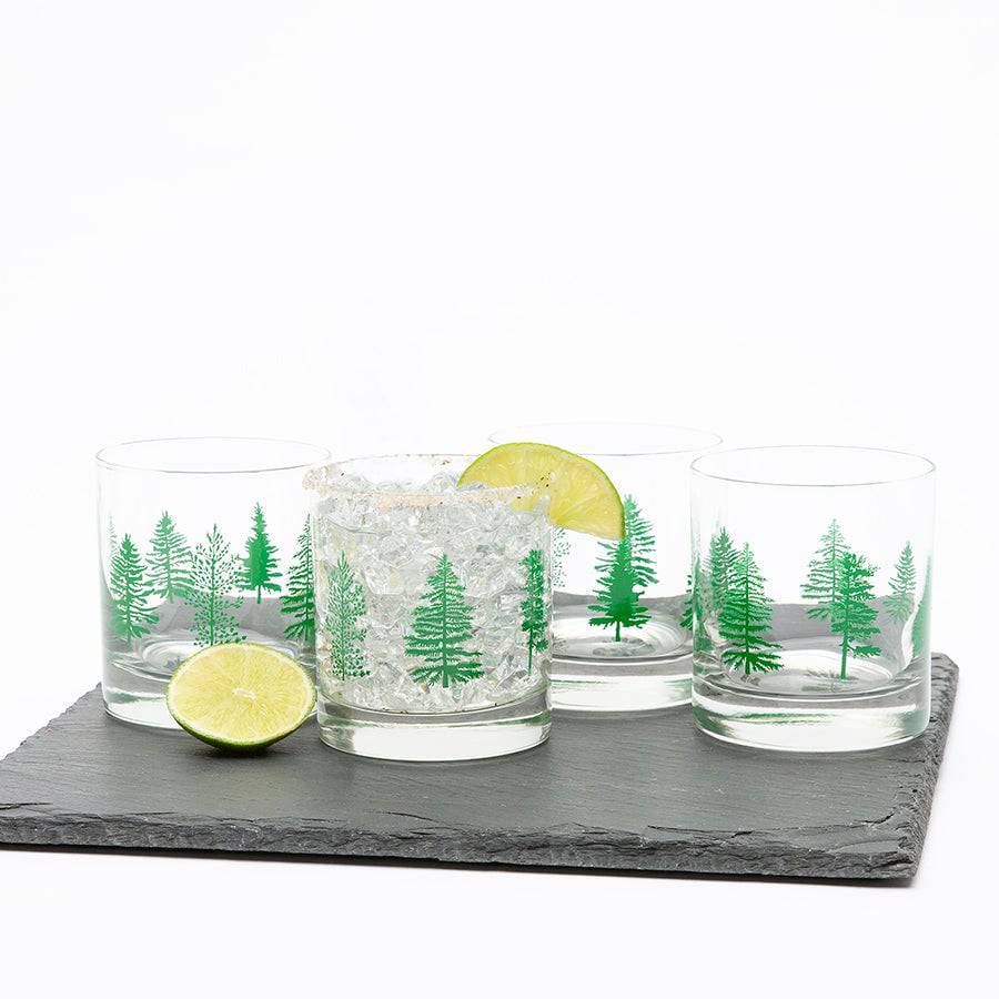 Trees Whiskey Glass Gift set of 4 - Counter Couture