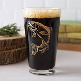 Trout Pint Glass - 16oz Beer Glass - Made in the US - Counter Couture