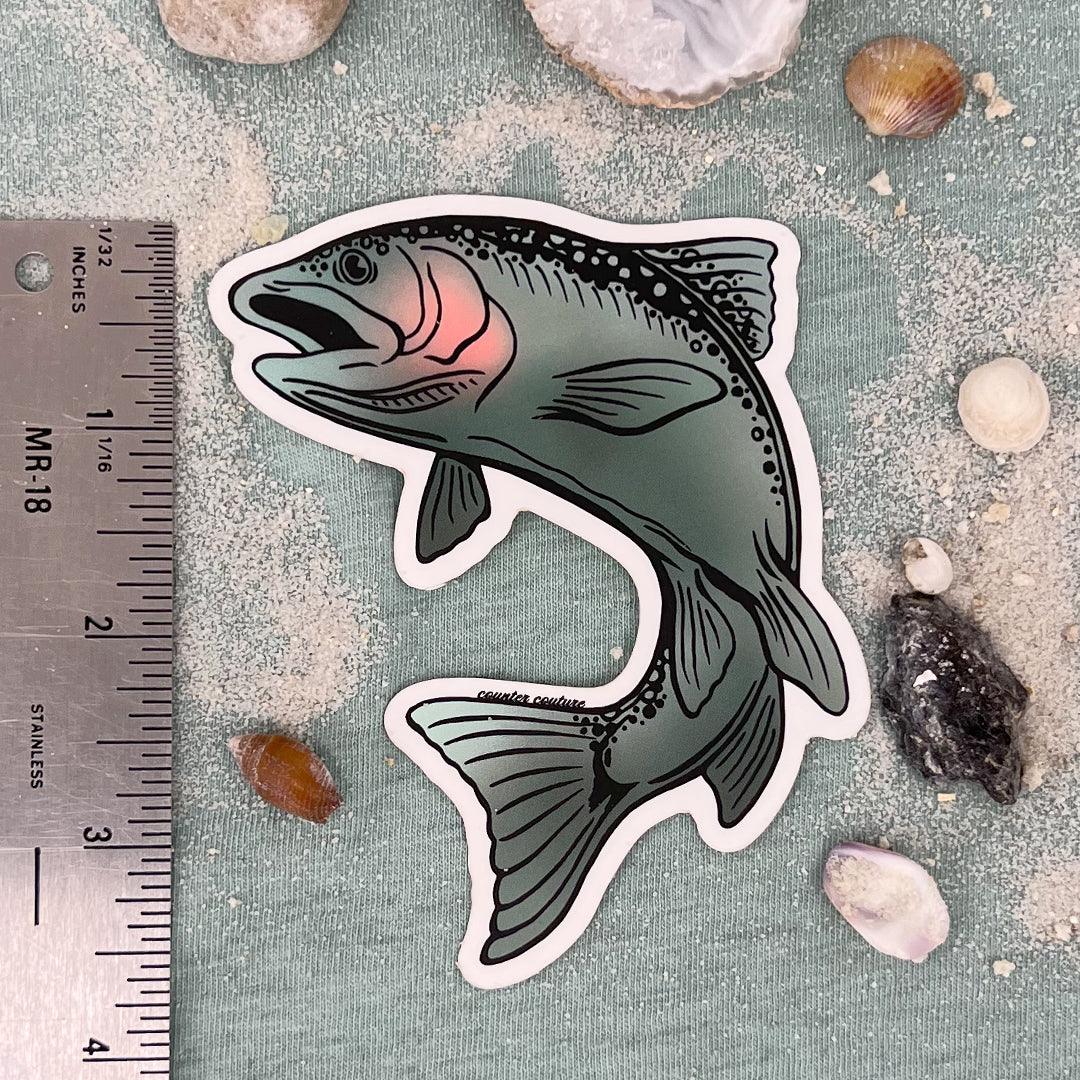 Trout Die Cut Sticker - Counter Couture
