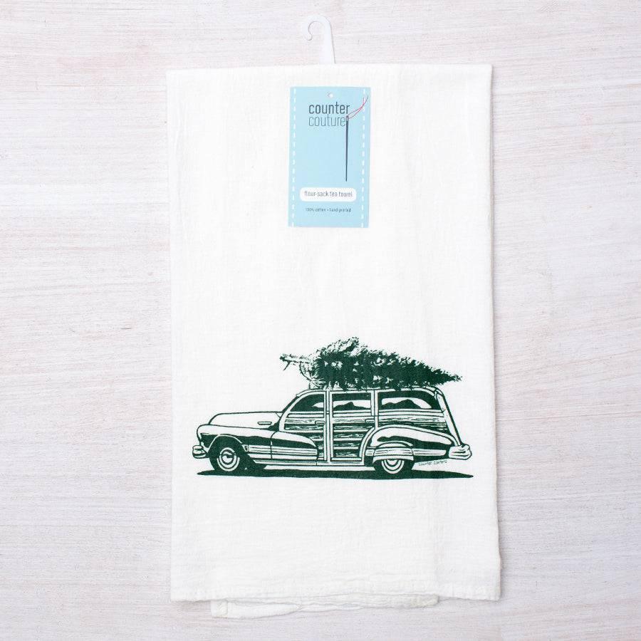 Woodie Wagon Flour Sack Towel - Counter Couture