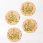 Cactus Cork Coaster - Hand-Printed - Eco-Friendly - Locally Made - Counter Couture