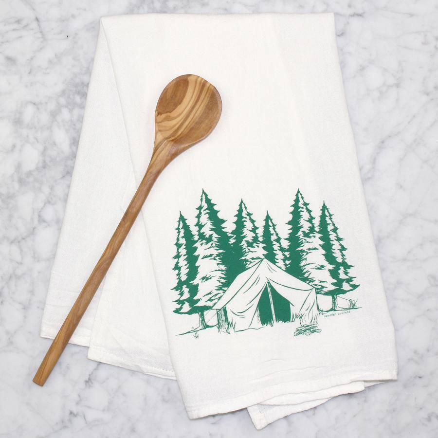 Camping Printed Tea Towel -Counter Couture
