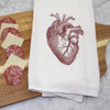Anatomical Heart Flour Sack Towel - Housewarming Gift - Dish Towel - Hand Towel - Counter Couture