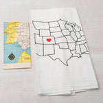 Map State Pride Flour Sack Towel - Customizable, Eco-Friendly - Counter Couture
